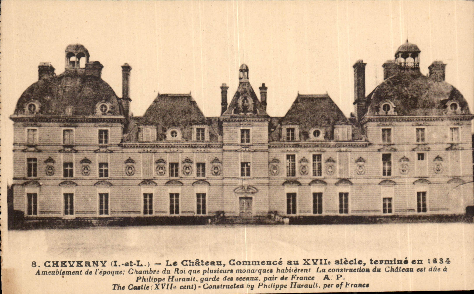 CPA Cheverny I et L le Chateau commence au XVII siecle termine en 1634