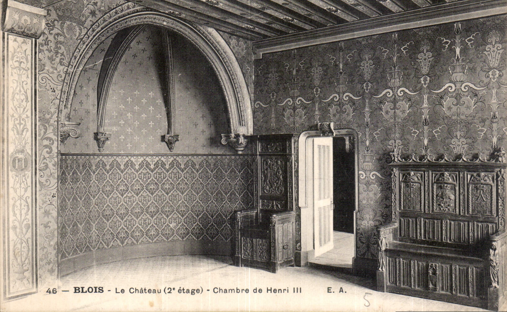 CPA Blois le Chateau 2e etage Chambre de Henri III 