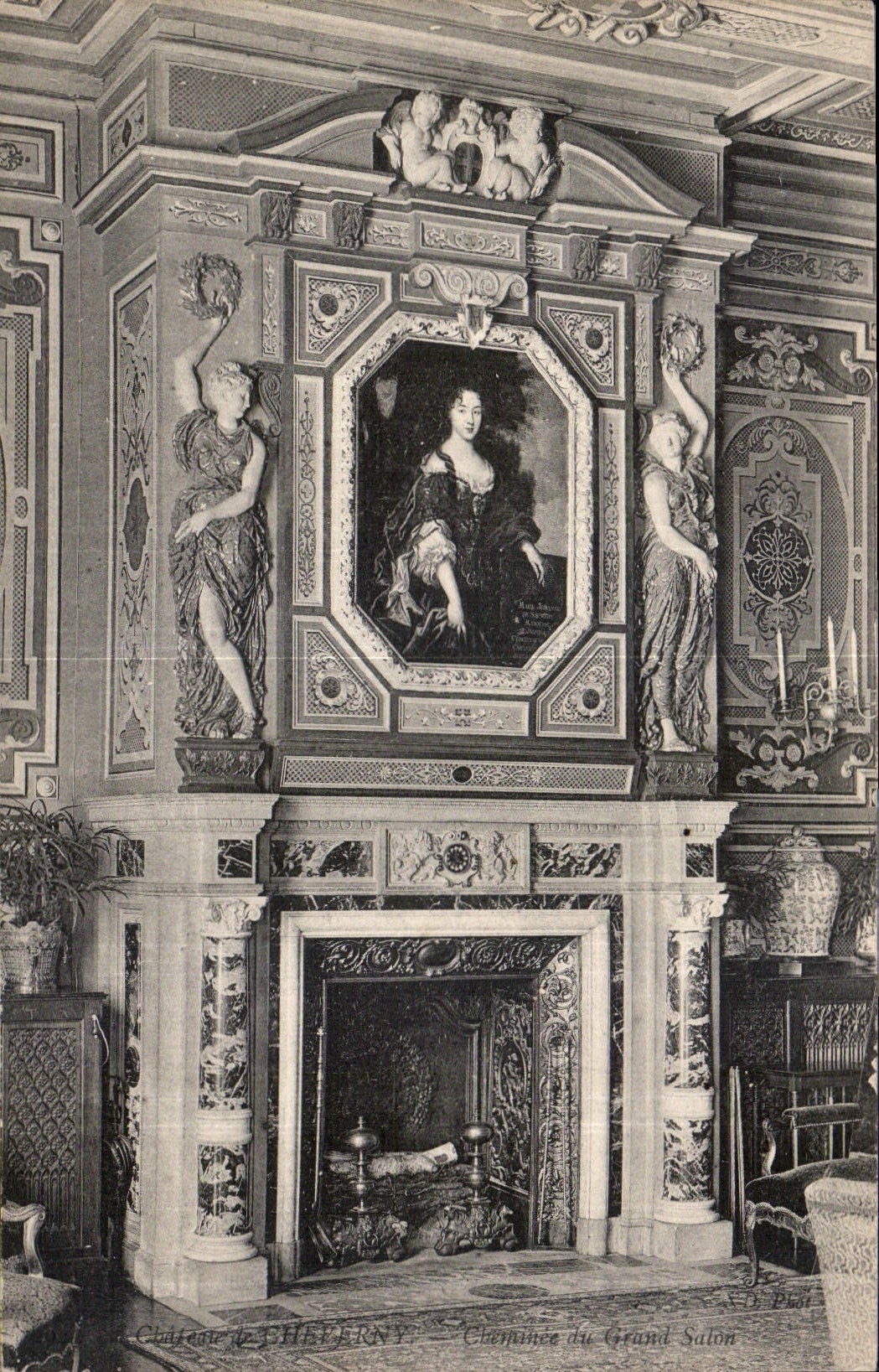 CPA Chateau Cheverny Cheminee du Grand Salon