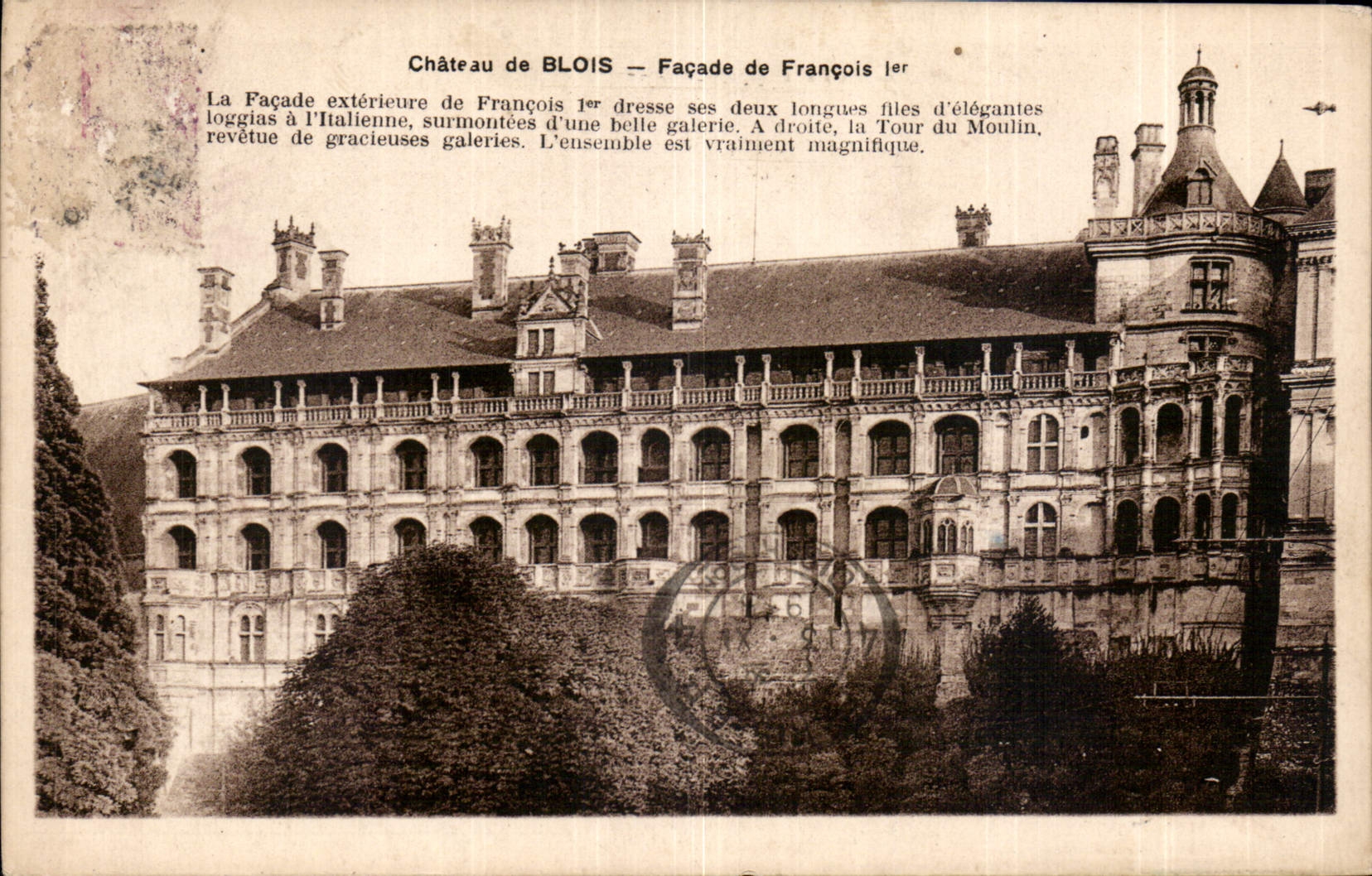 CPA Chateau de Blois Facade de Francois Ier 