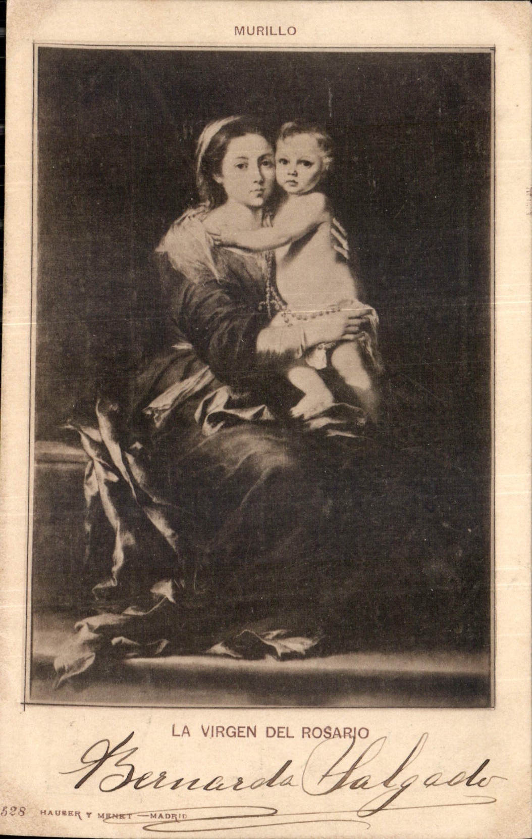 CPA Murillo la Virgen del Rosario 