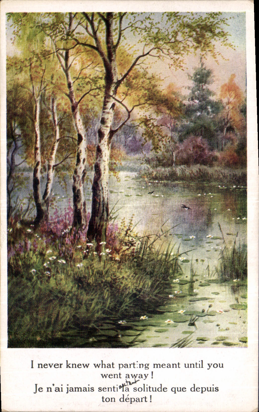 CPA Je n'ai jamais senti la solitude que depuis ton depart 