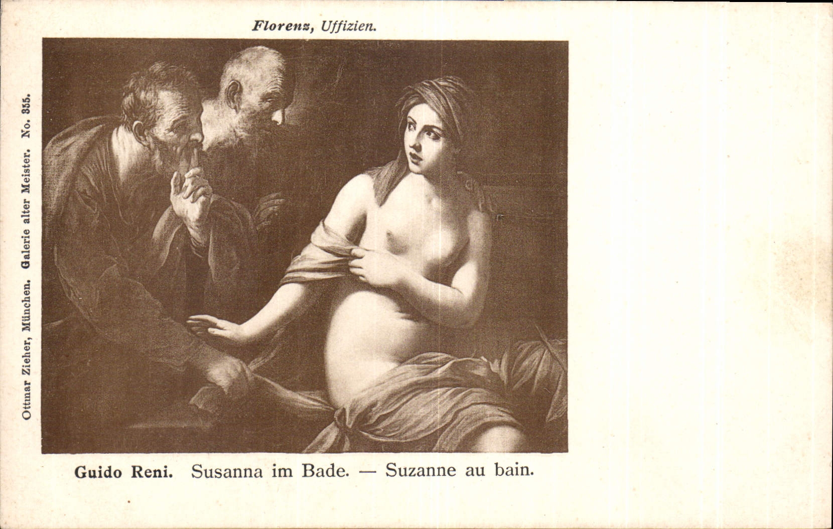 CPA Florens Uffizien Guido Reni Susanna im Bade Suzanne au bain 
