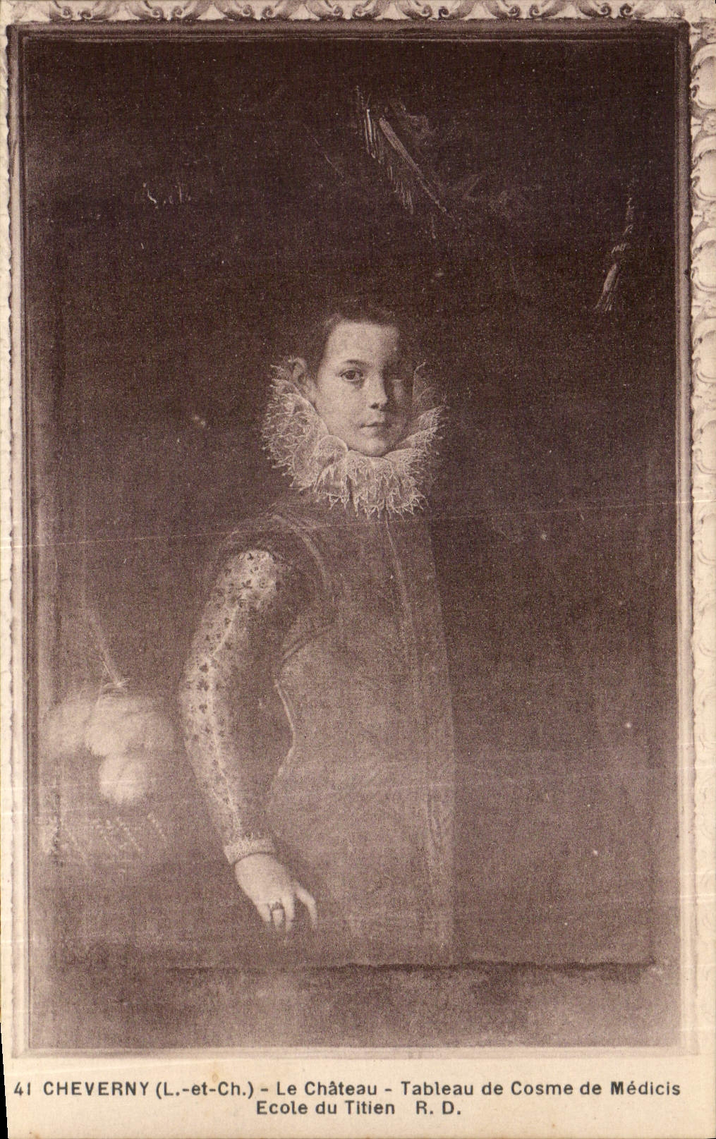 CPA Cheverny L et Ch le Chateau Tableau de Cosme de Medicis Ecole du Titien 