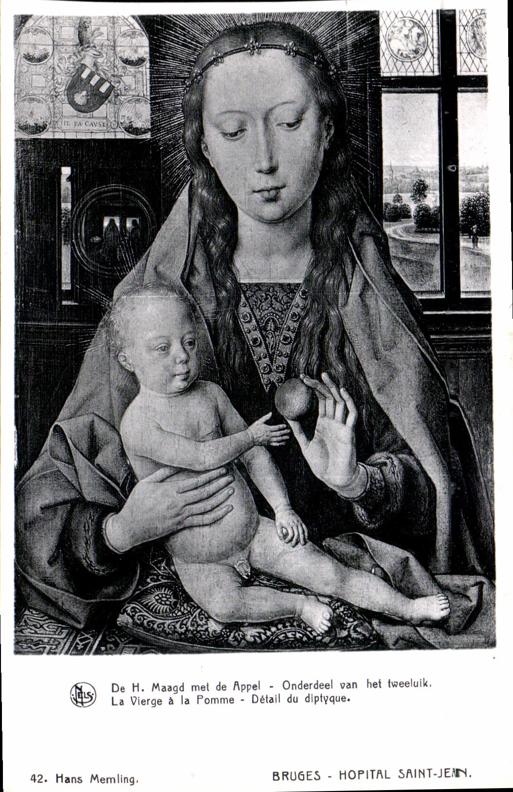 CPA La Vierge a la Pomme Detail du diptyque Bruges hopital Saint Jean 