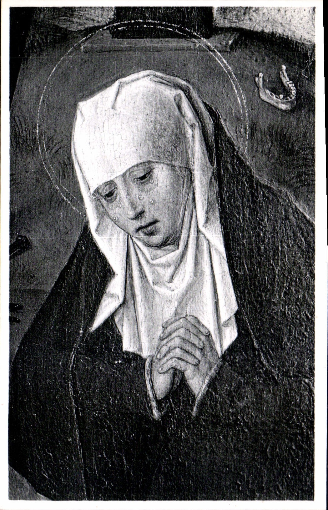 CPA La Descente de Croix detail du triptyque la Tete de la Vierge Bruges hopital Saint Jean 