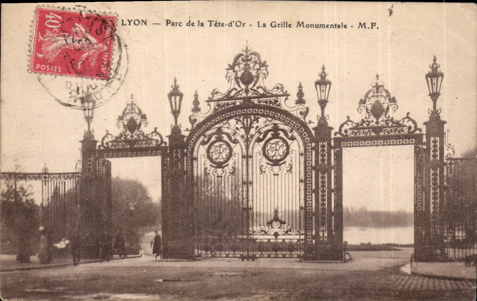 CPA Lyon Parc de la tete d'Or la Grille Monumentale