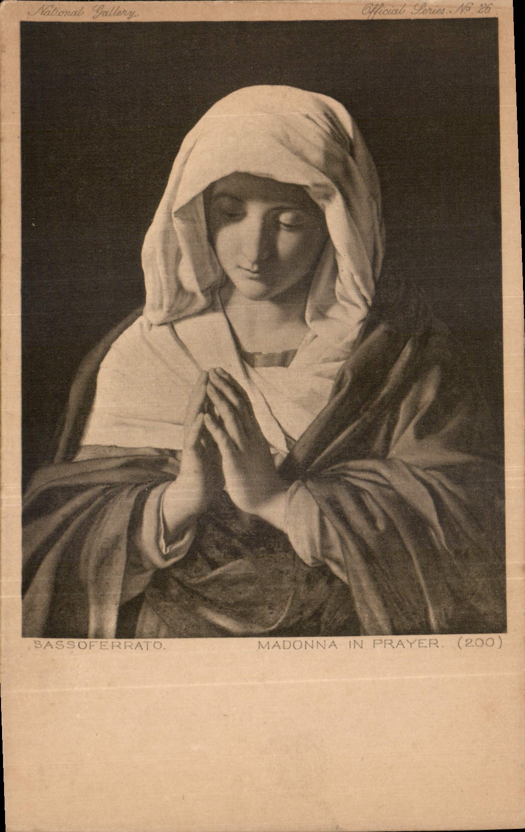 CPA Madonna en prayer 
