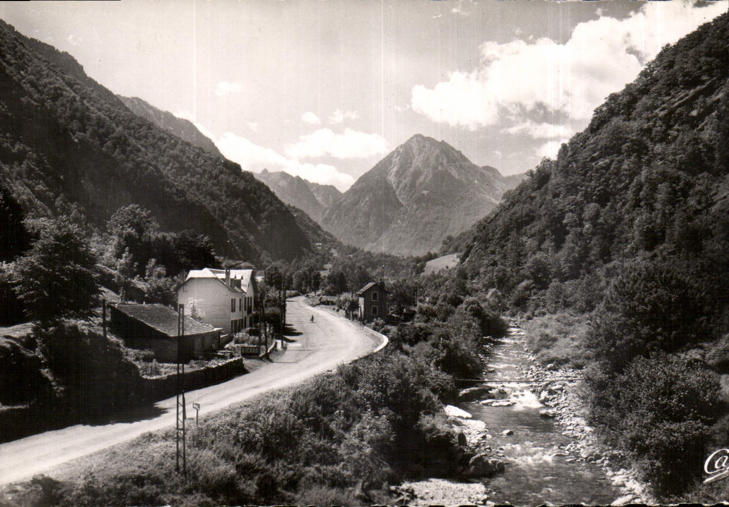 CPA Cauterets le Gave de Cauterets et la royte de Pierrefite