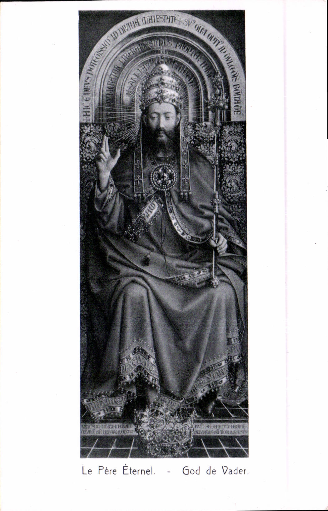 CPA Le Pere Eternel Cathedrale Saint Bavon l'Agneau Mystique par Hubert et Jean Van Eyck 