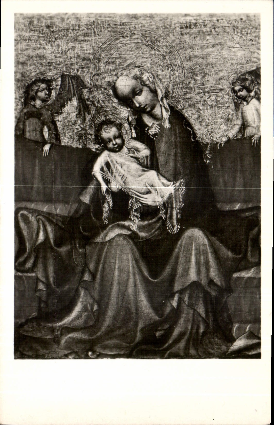 CPA Le Maitre icheque Madone assise a l'enfant dite de jindrichuy Hradec galerie nationale de Prague