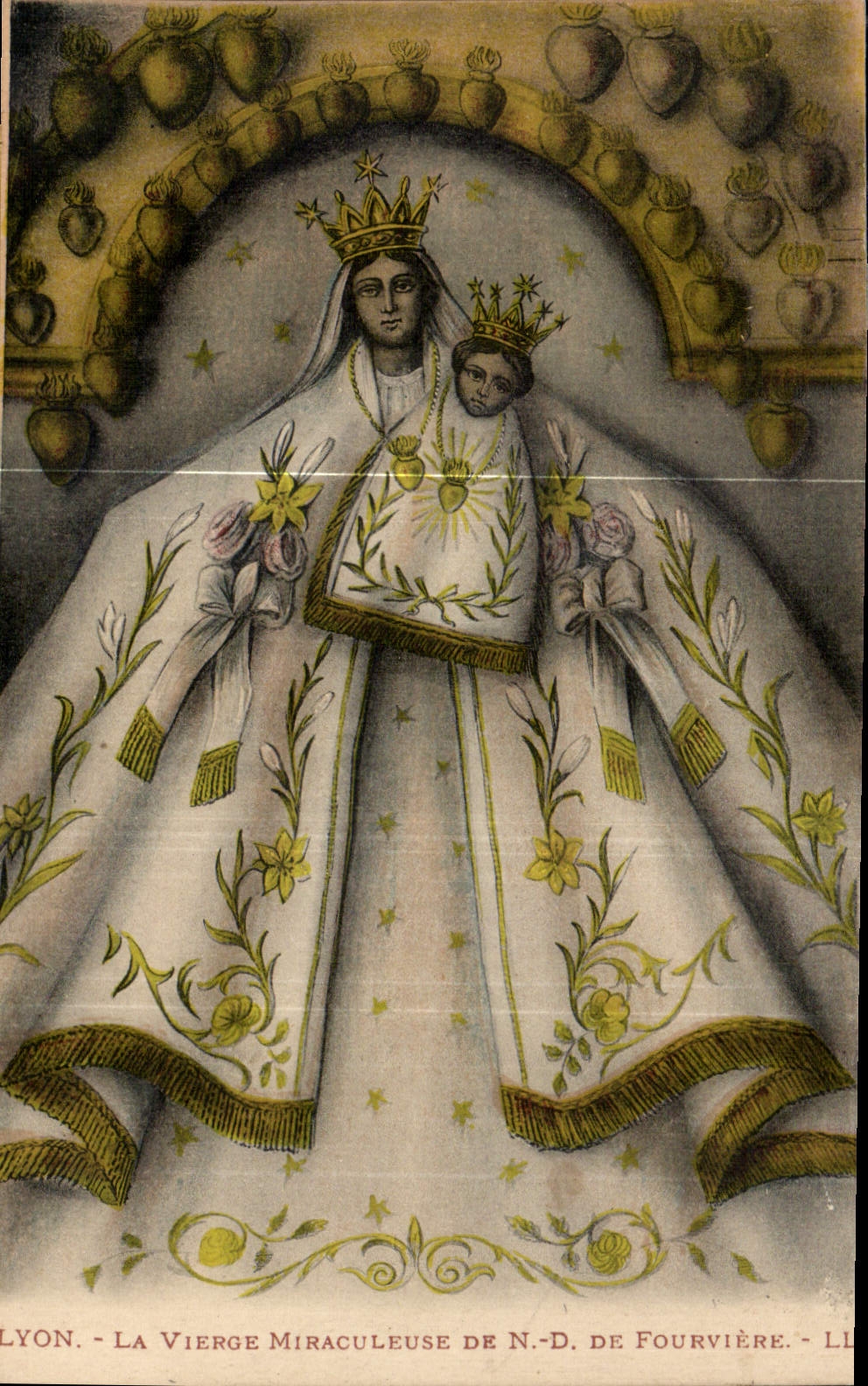 CPA Lyon la Viere Miraculeuse de N D de Fourviere