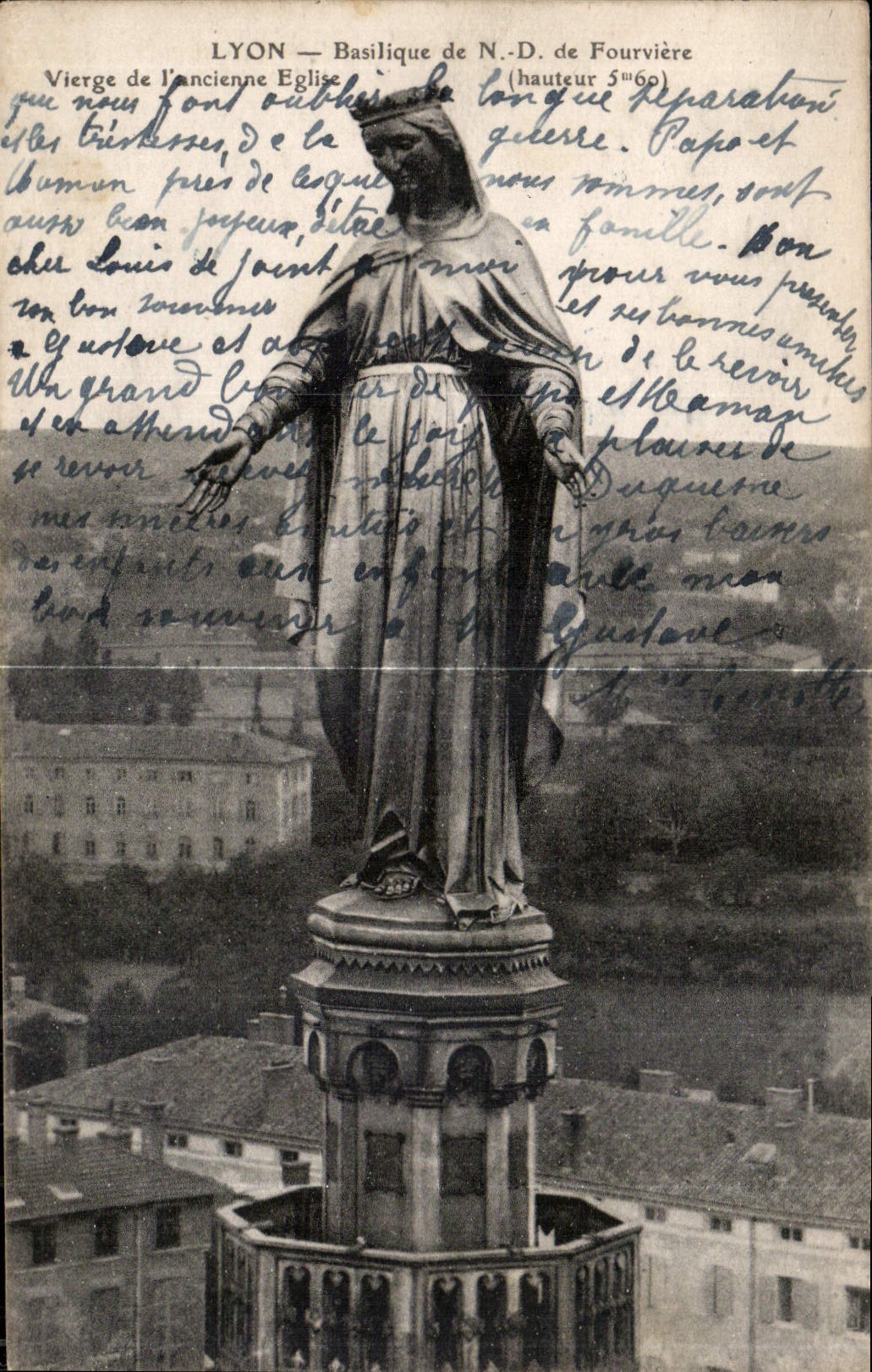 CPA Lyon Basilique de N D de Fourviere vierge de l'ancienne Eglise