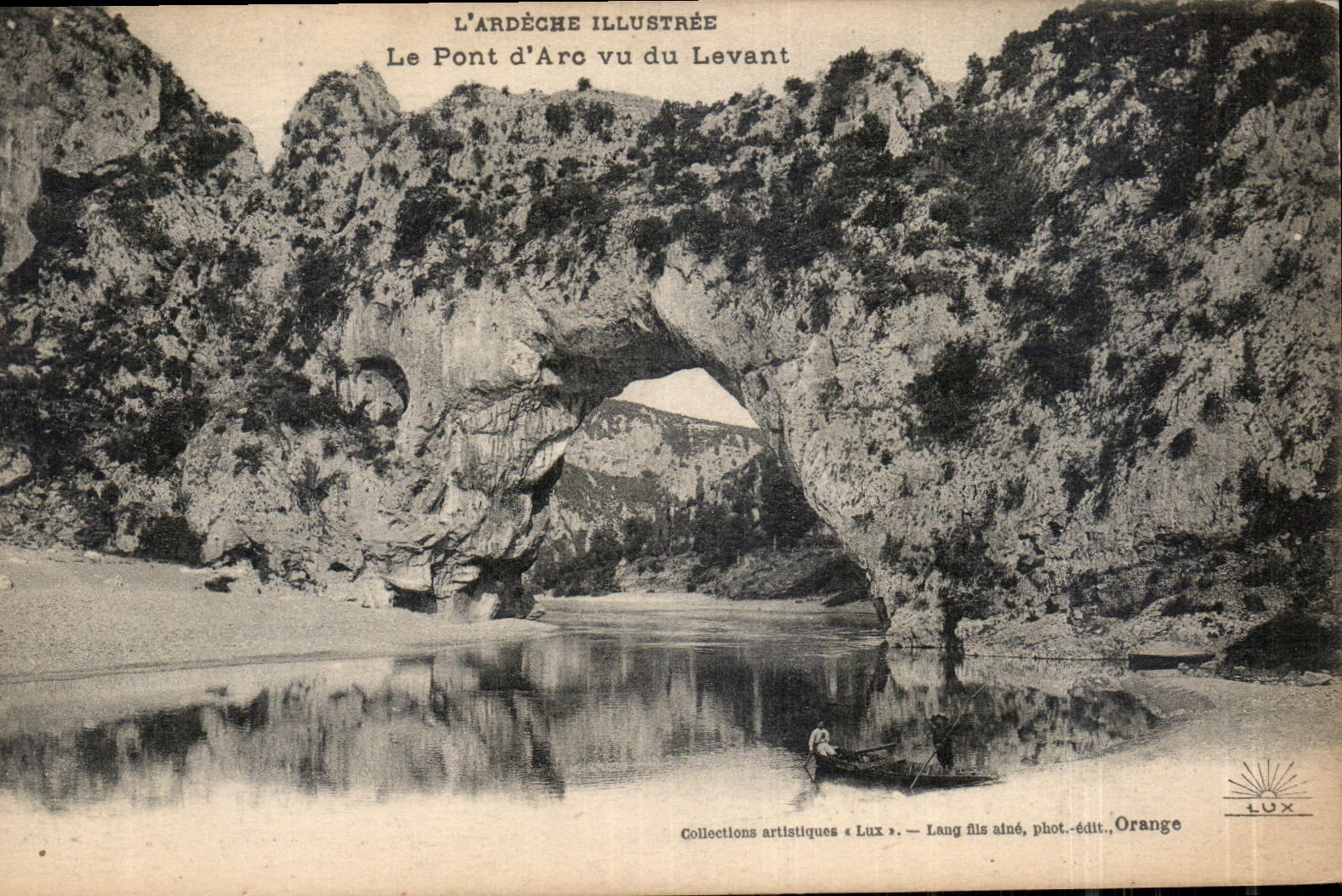 CPA L'Ardeche illustree le pont d'Arc vu du Levant