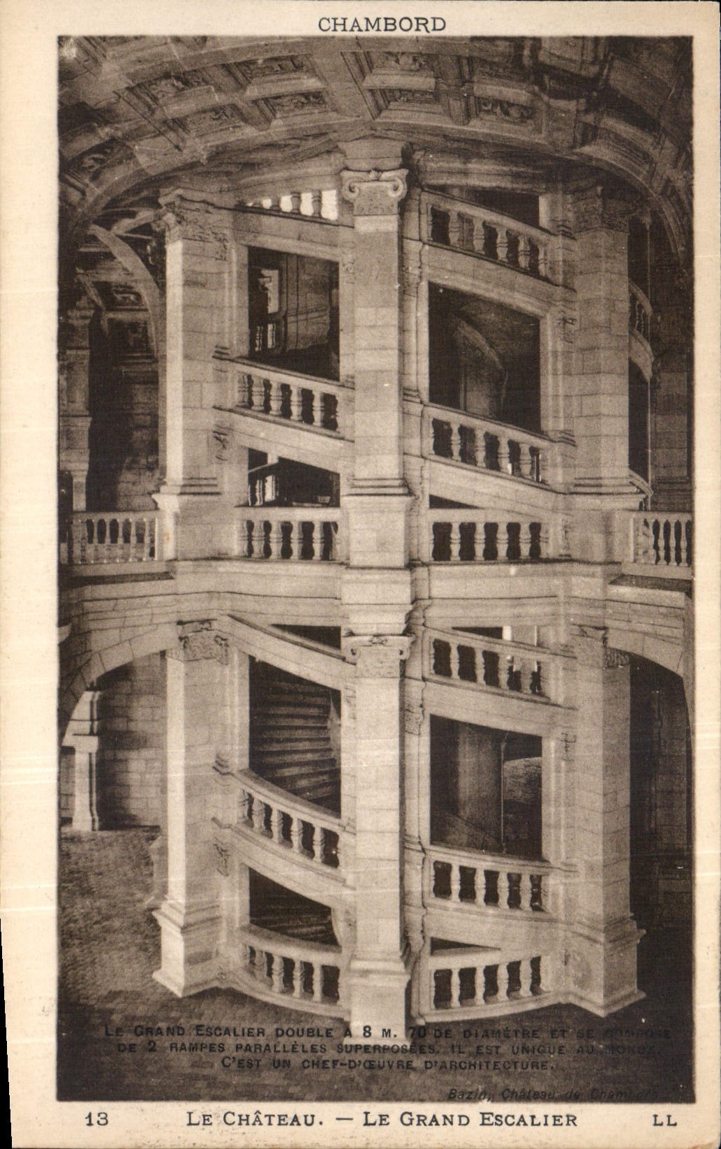 CPA Chambord Le Chateau Le Grand Escalier 