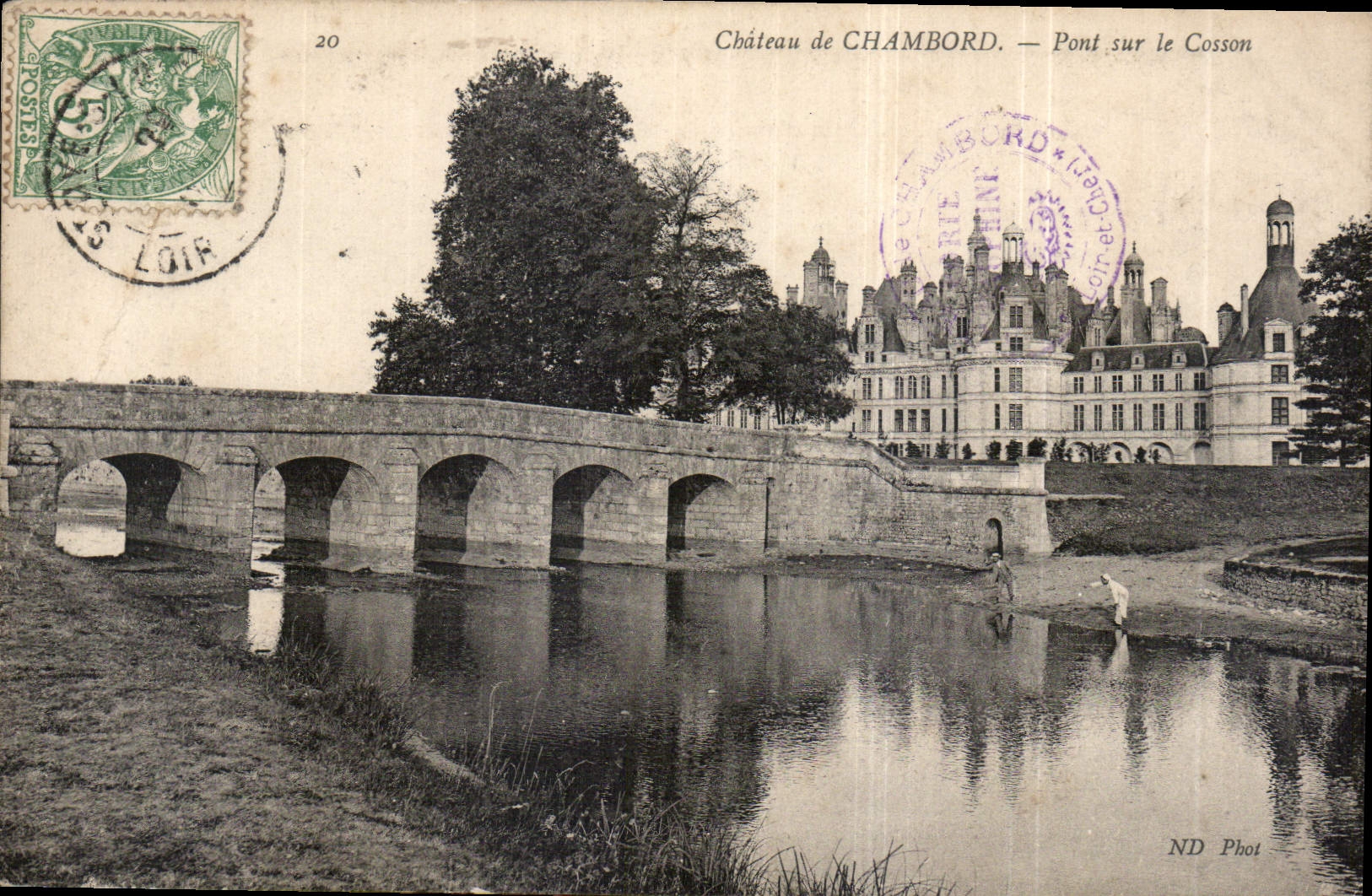 CPA Chateau de Chambord Pont sur le Cosson 
