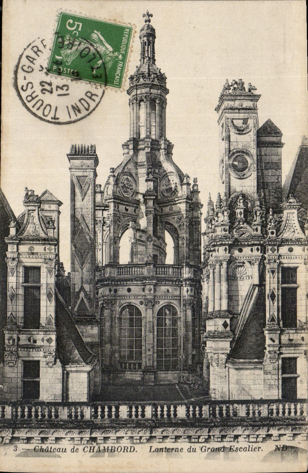 CPA Chateau de Chambord Grand Escalier 