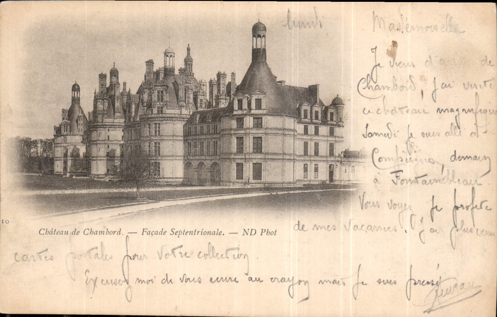 CPA Chateau de Chambord Facade Septemtrionale 