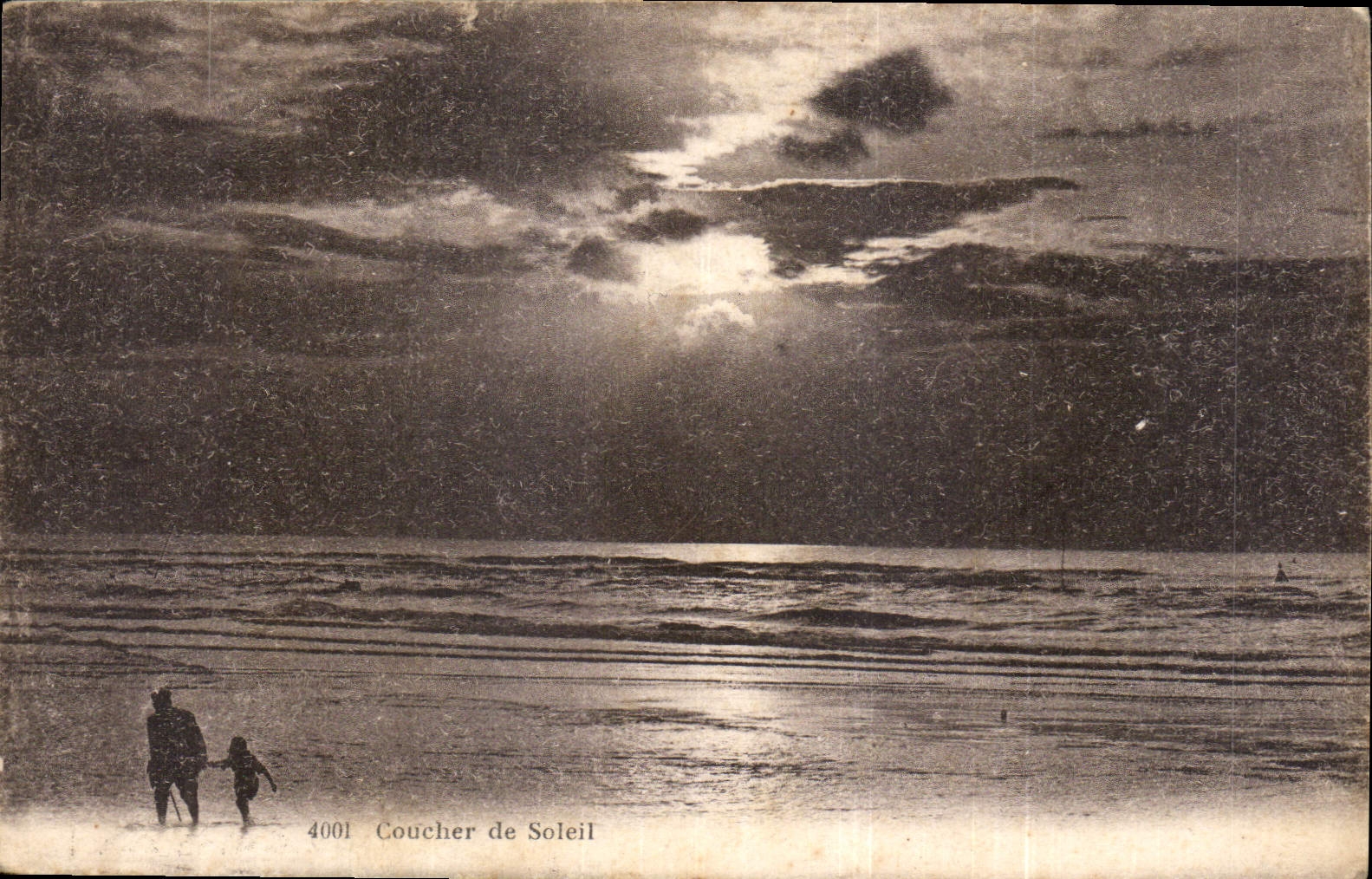 CPA Coucher de Soleil 