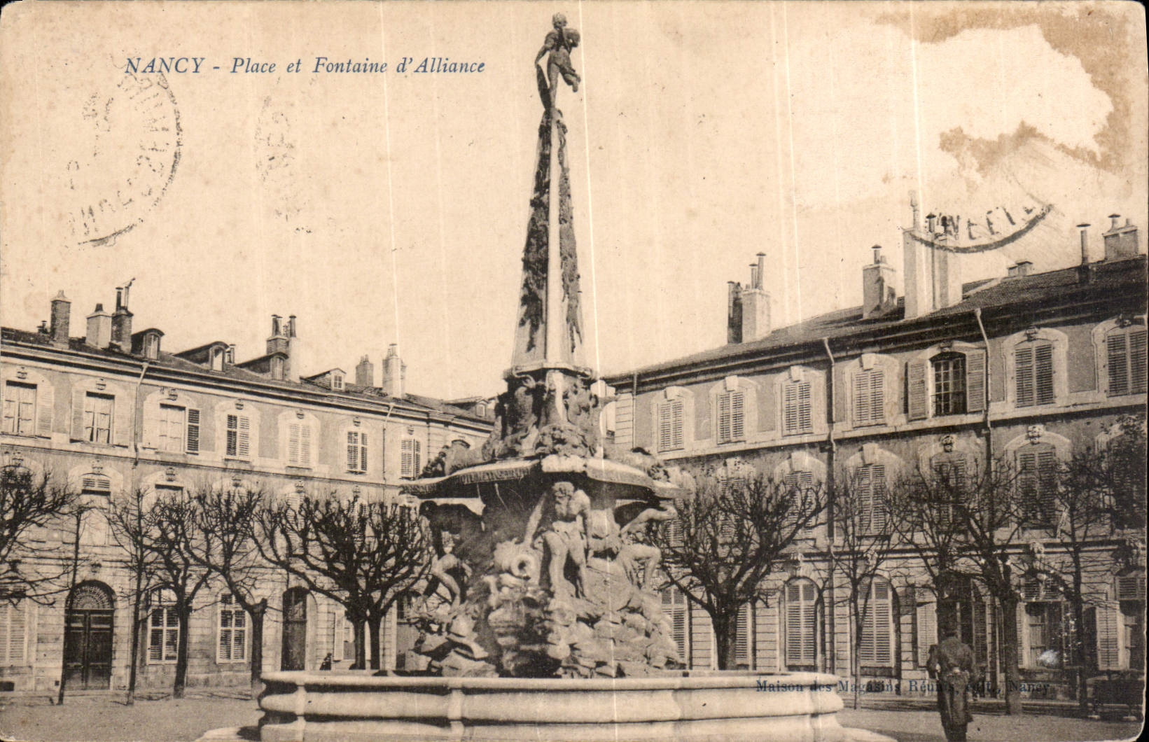 CPA Nancy Place et Fontaine d'Alliance 
