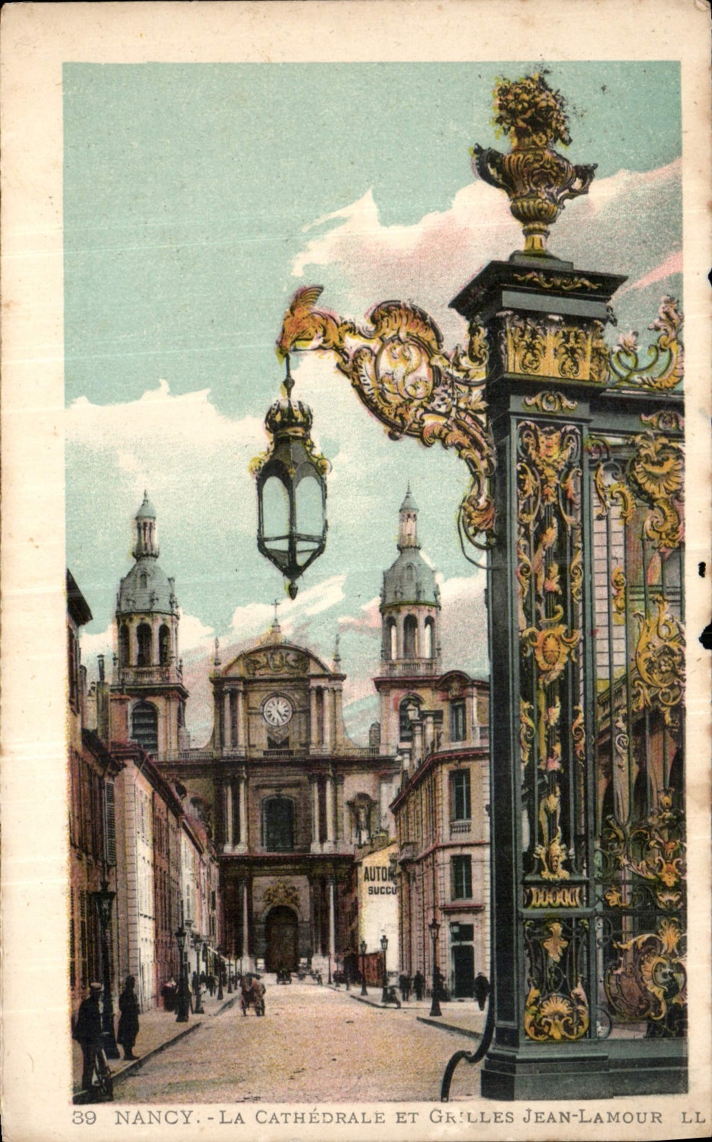 CPA Nancy la Cathedrale et Grilles Jean Lamour
