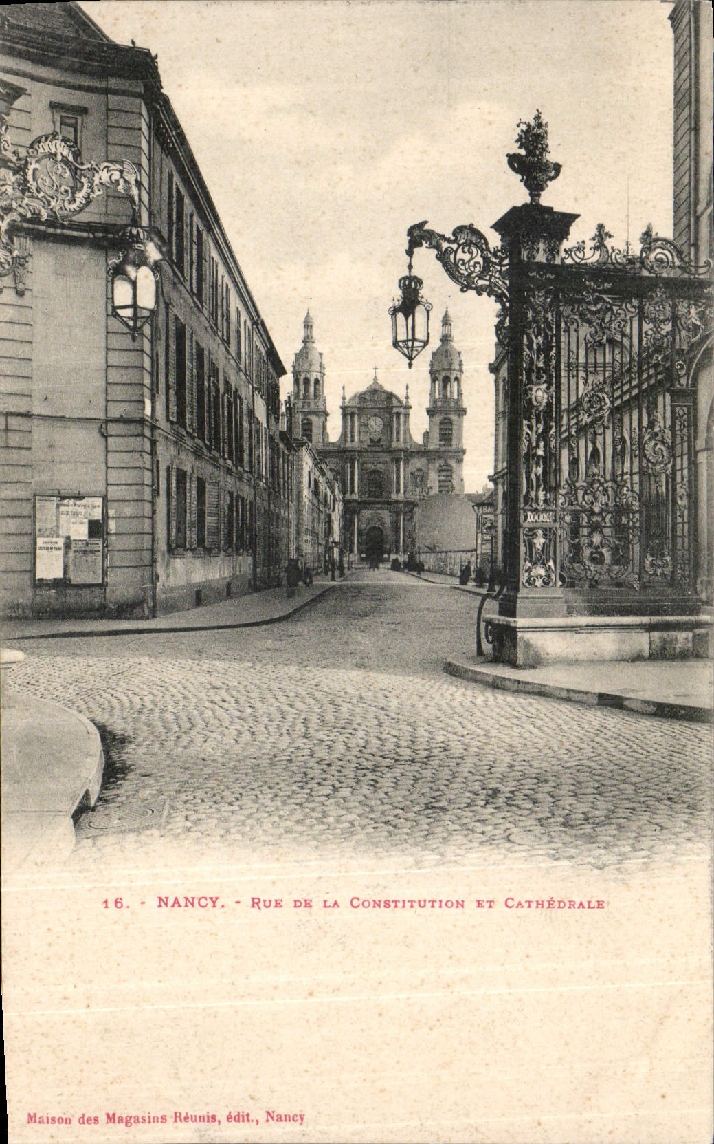 CPA Nancy rue de la Constitution et Cathedrale 