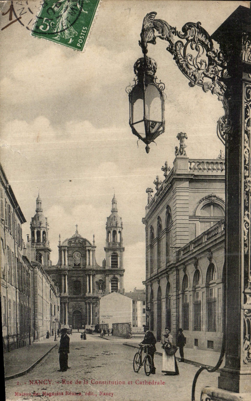 CPA Nancy rue de la constitution est Cathedrale 