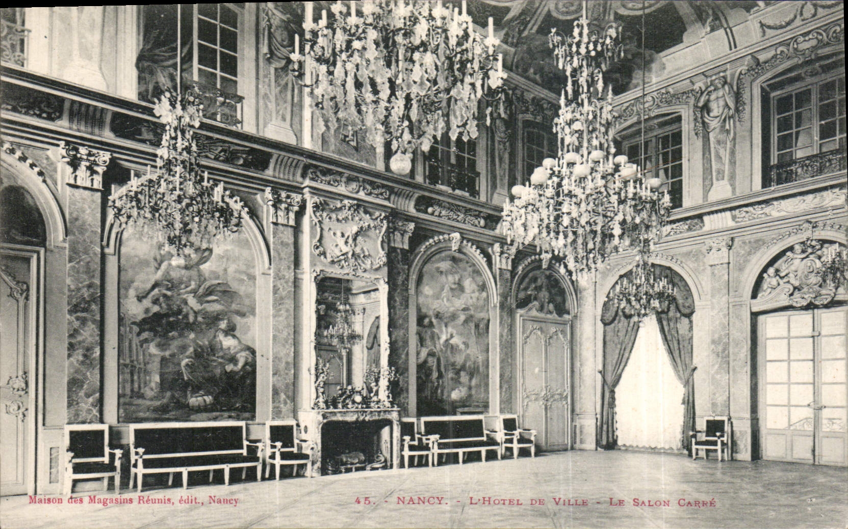 CPA Nancy l'Hotel de Ville le Salon Carree 