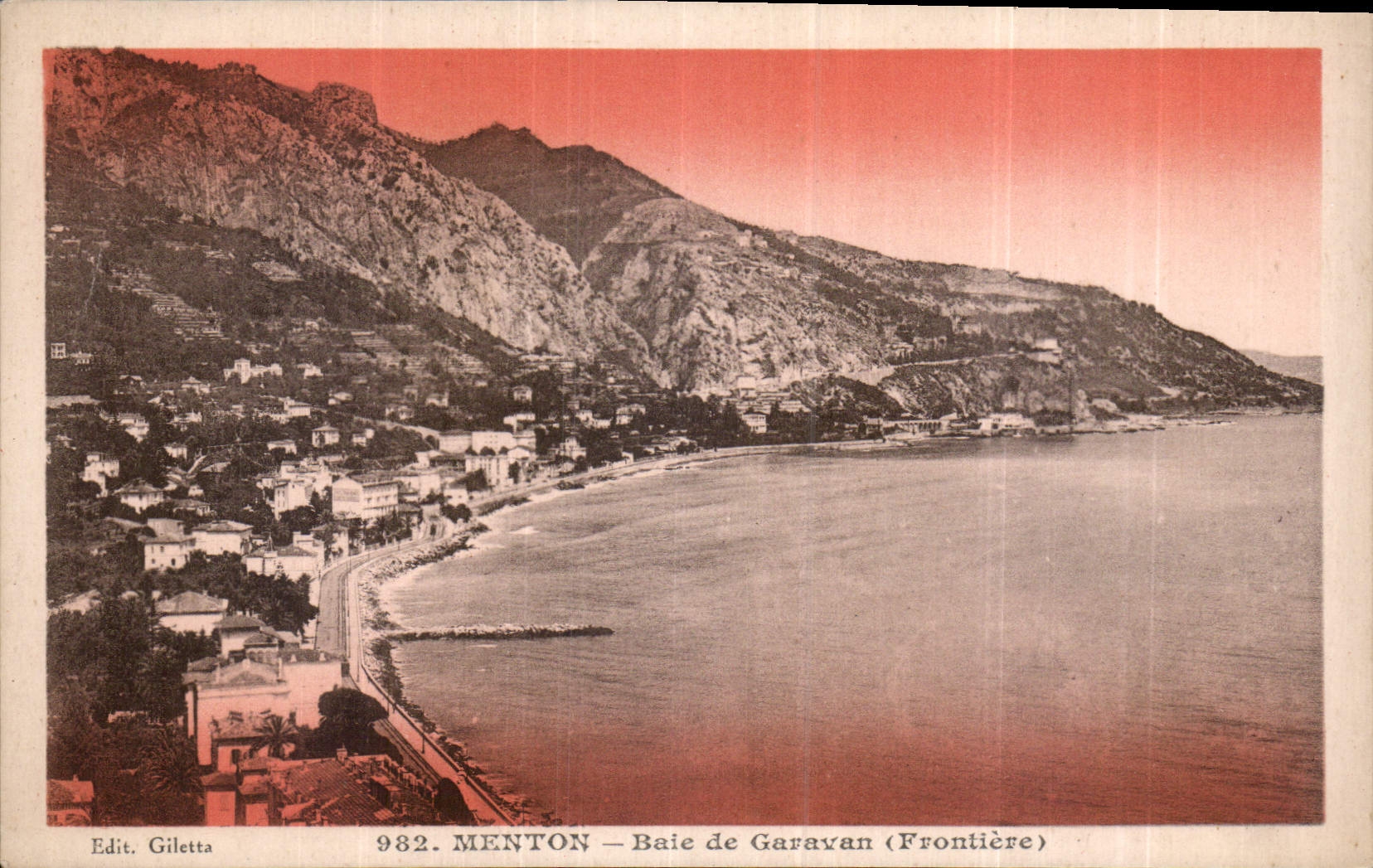 CPA Menton Baie de Garavan Frontiere 
