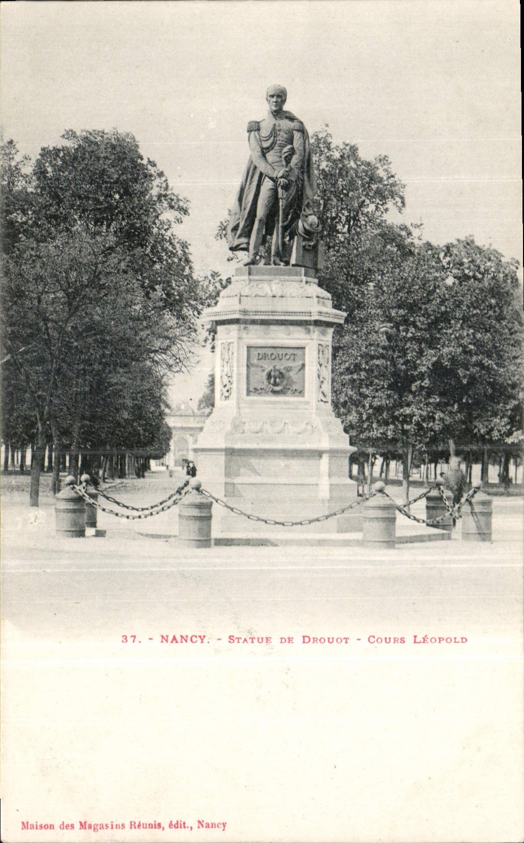 CPA Nancy Statue de Drouot cours Leopold 