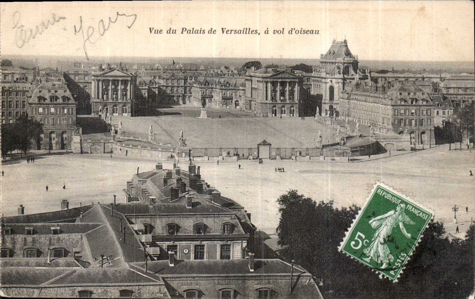 CPA Vue du Palais de Versailles a vol d'oiseau 