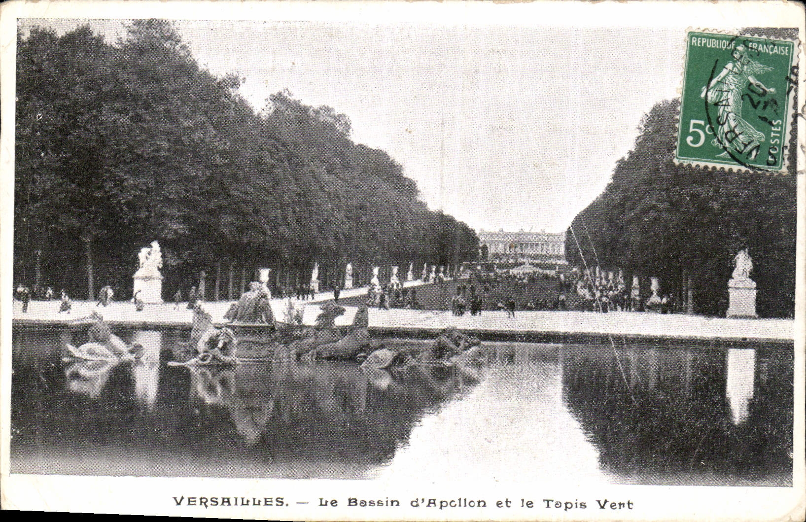 CPA Versailles le Bassin d'Apollon et le Tapis Vert 