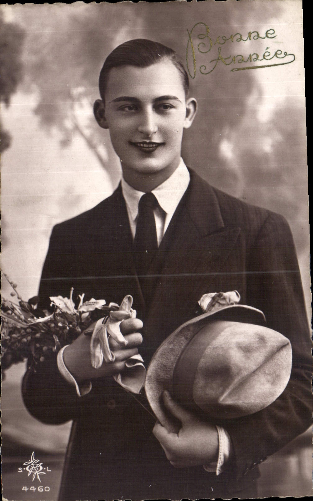 CPA Bonne Annee Homme