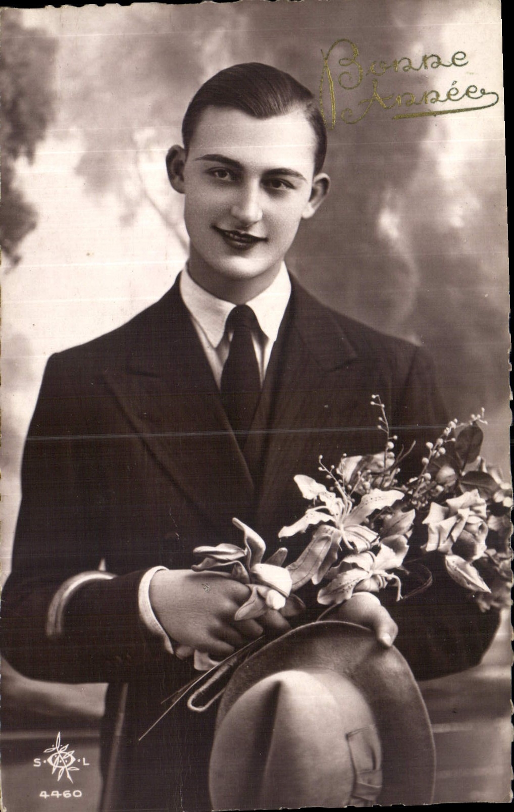 CPA Bonne Annee Homme