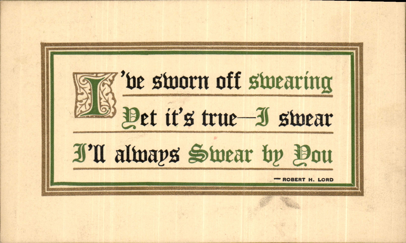 CPA I've sworm off swearing