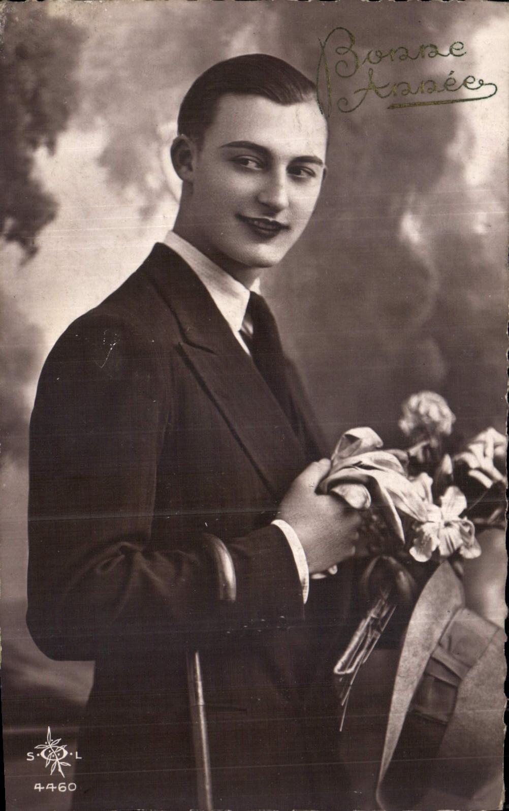 CPA Bonne annee Homme