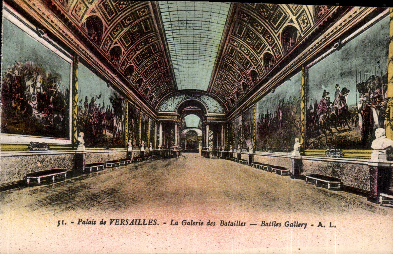 CPA Palais de Versailles La Galerie des Batailles 