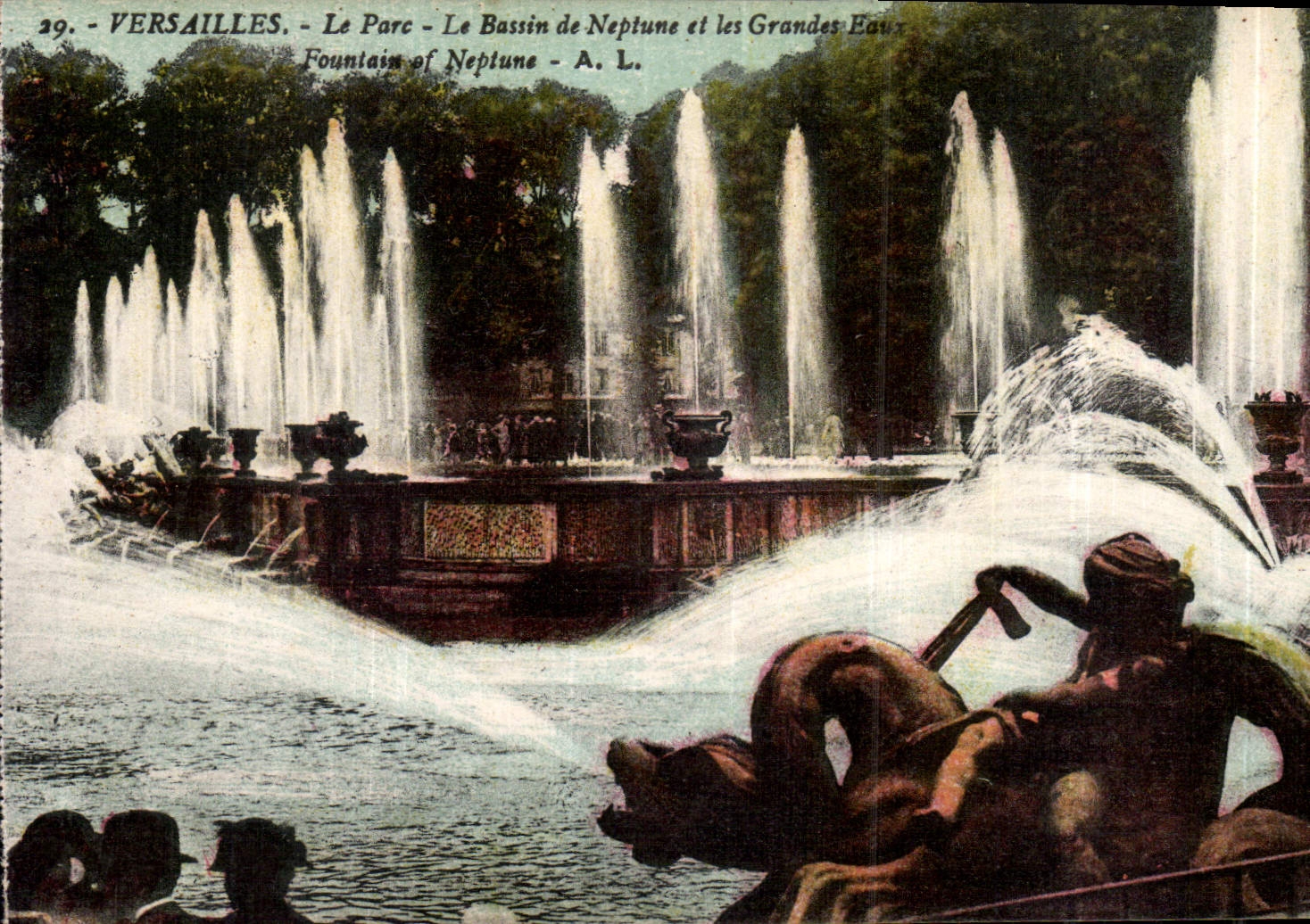 CPA Versailles le parc le bassin de Neptune et les Grandes Eaux 