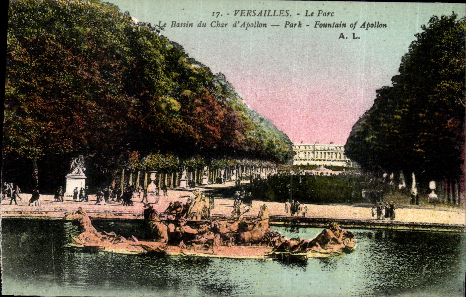CPA Versailles Le Parc le Bassin du Char d'Apollon 