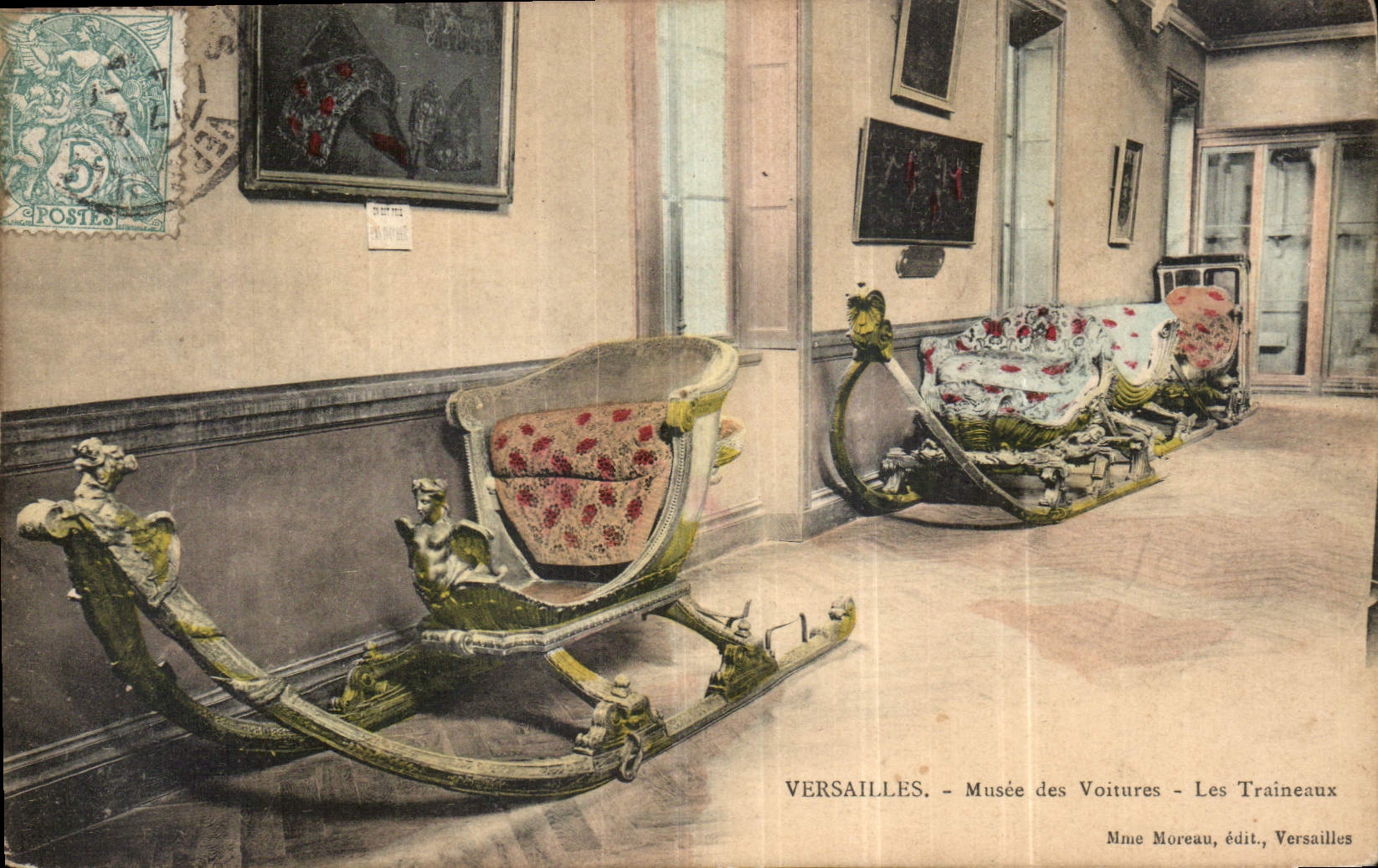 CPA Versailles Musee des Voitures Les Traineaux 