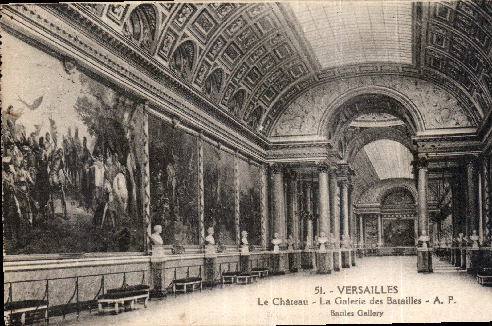 CPA Versailles Le Chateau La Galerie des Batailles 