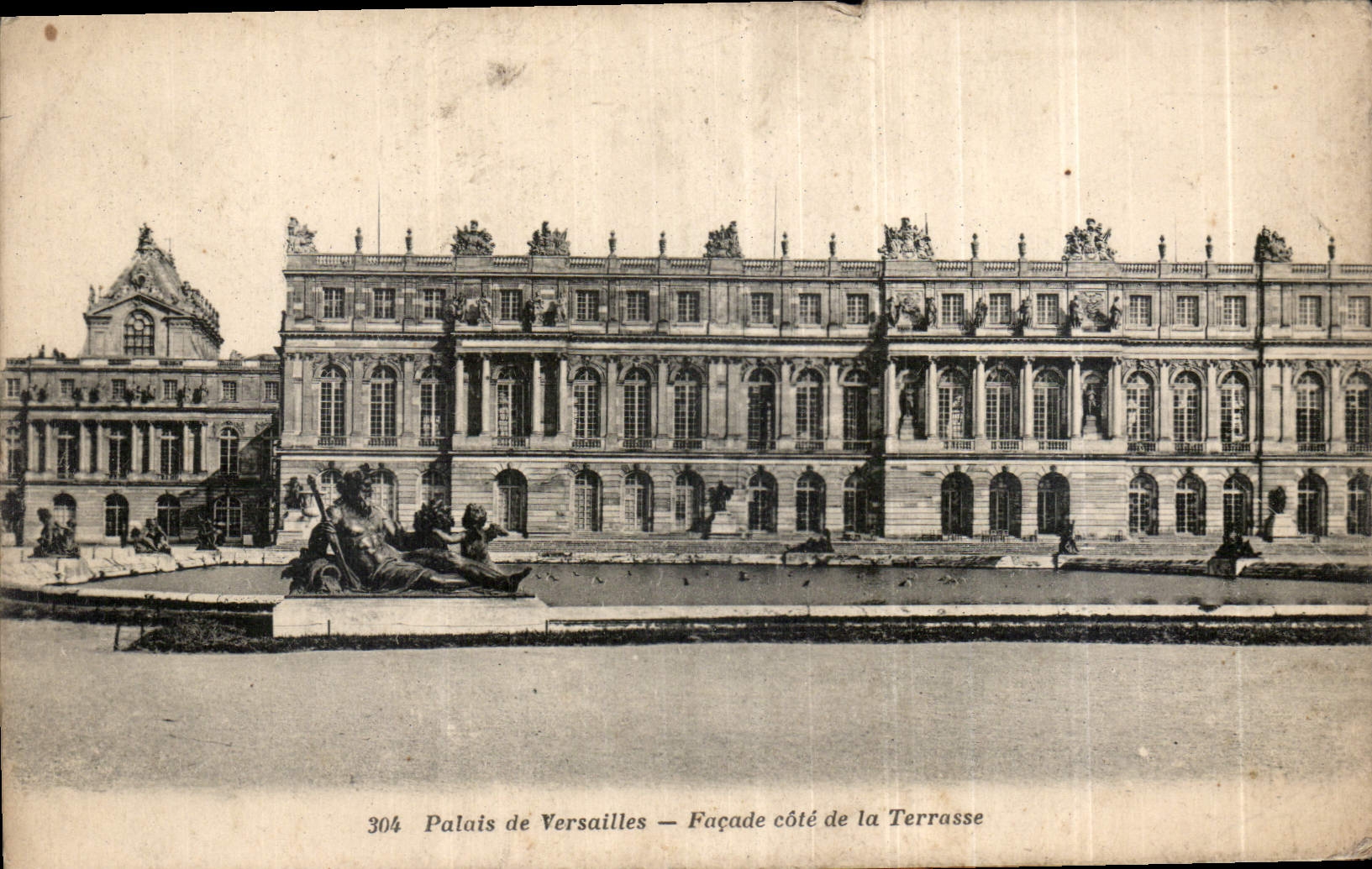 CPA Palais de Versailles facade cote de la Terrasse 