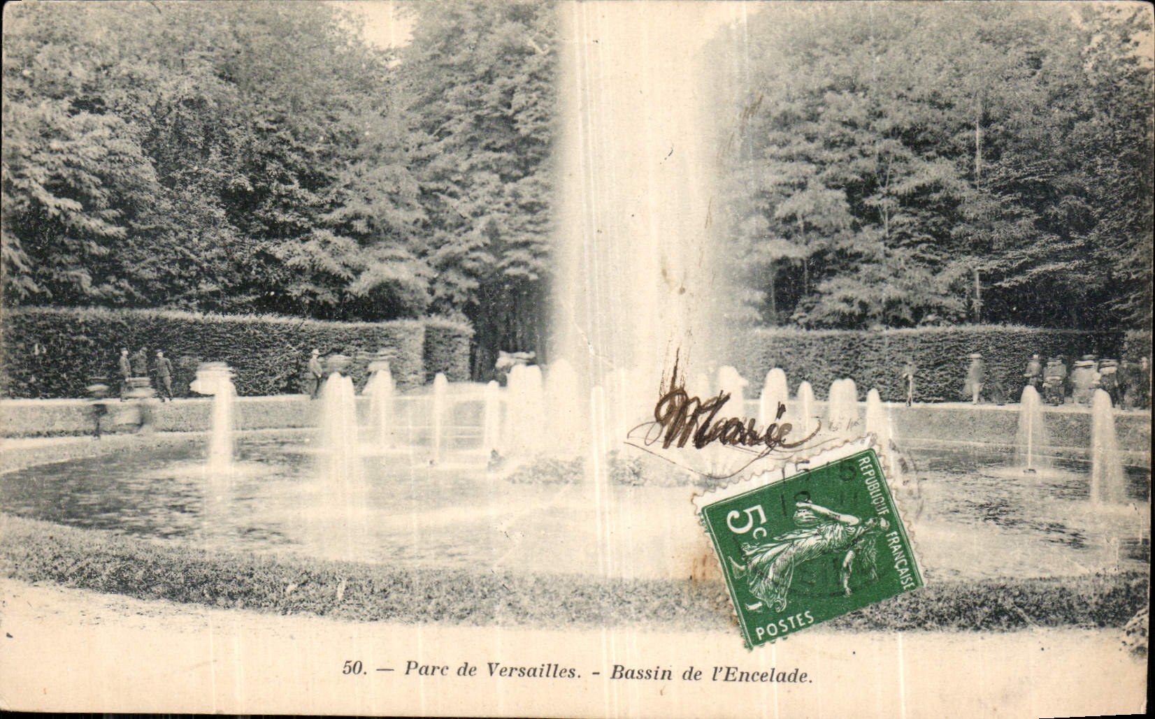 CPA Parc de Versailles Bassin de l'Encelade 