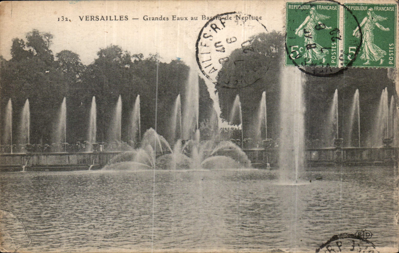 CPA Versailles Grandes eaux au Bassin de Neptune 