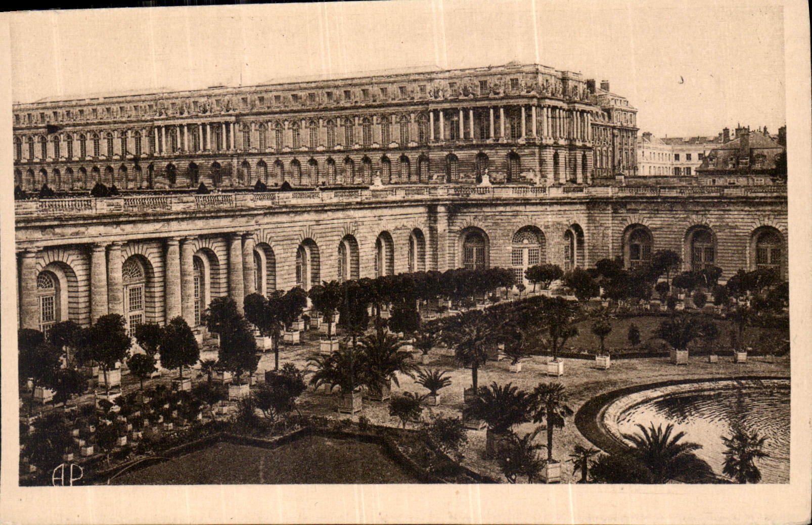 CPA Versailles le Chateau et l'Orangerie 