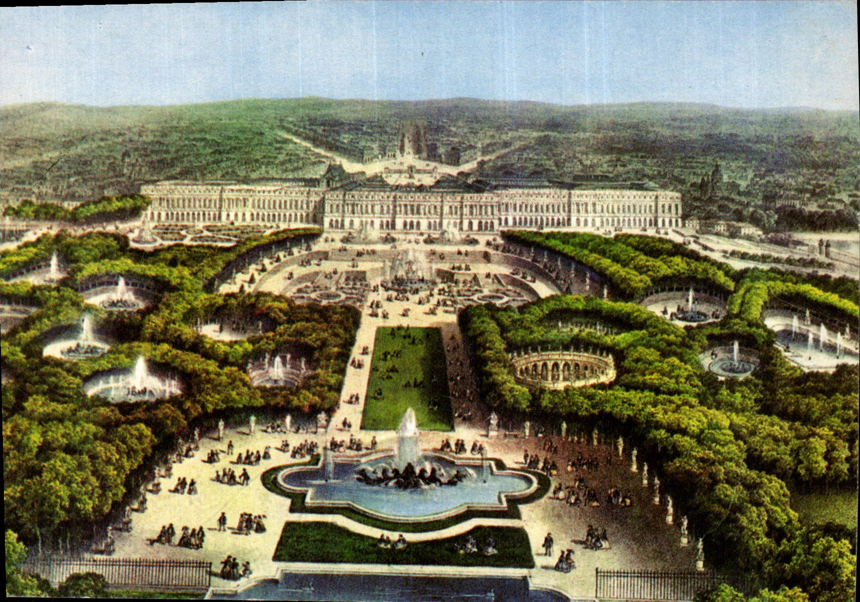 CPM Versailles Vue generale du Parc et du Chateau Un Paysage ou se resument la Culture et l'Art du G