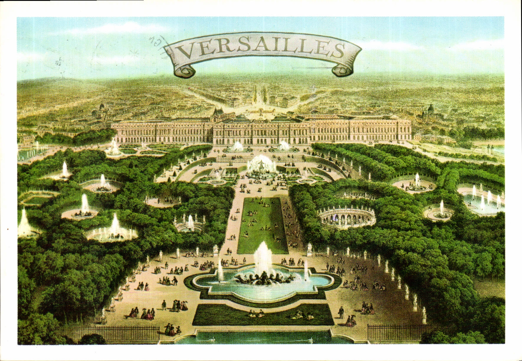 CPM Versailles Le Chateau Le Panorama 