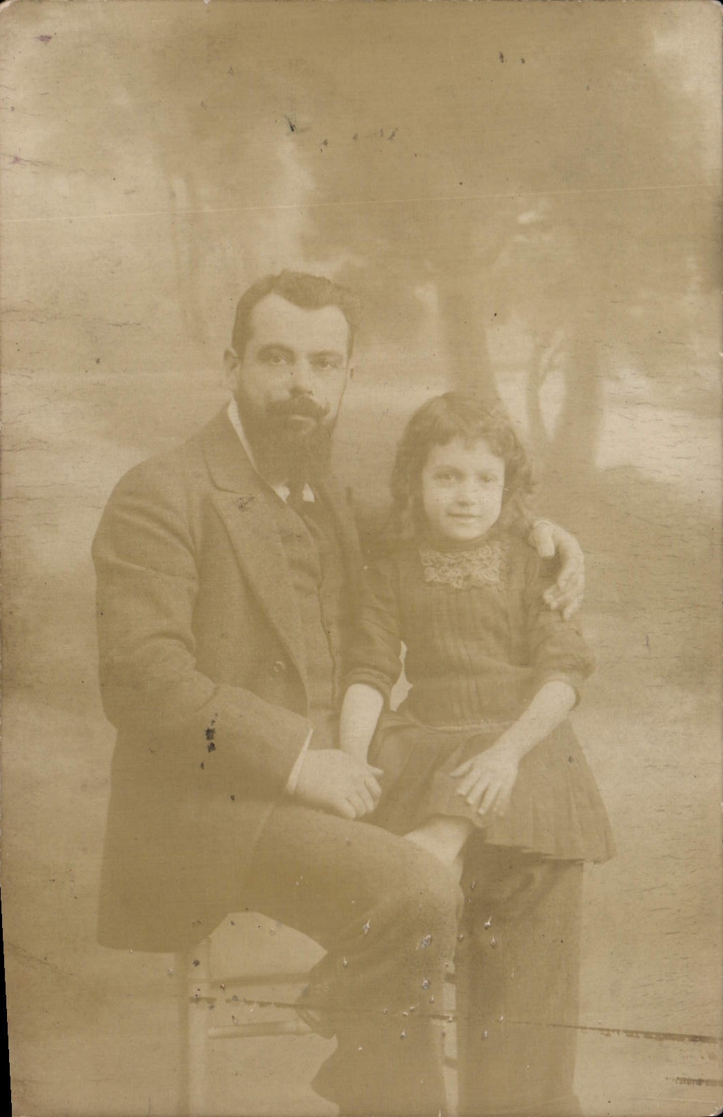 CARTE PHOTO Homme Enfant