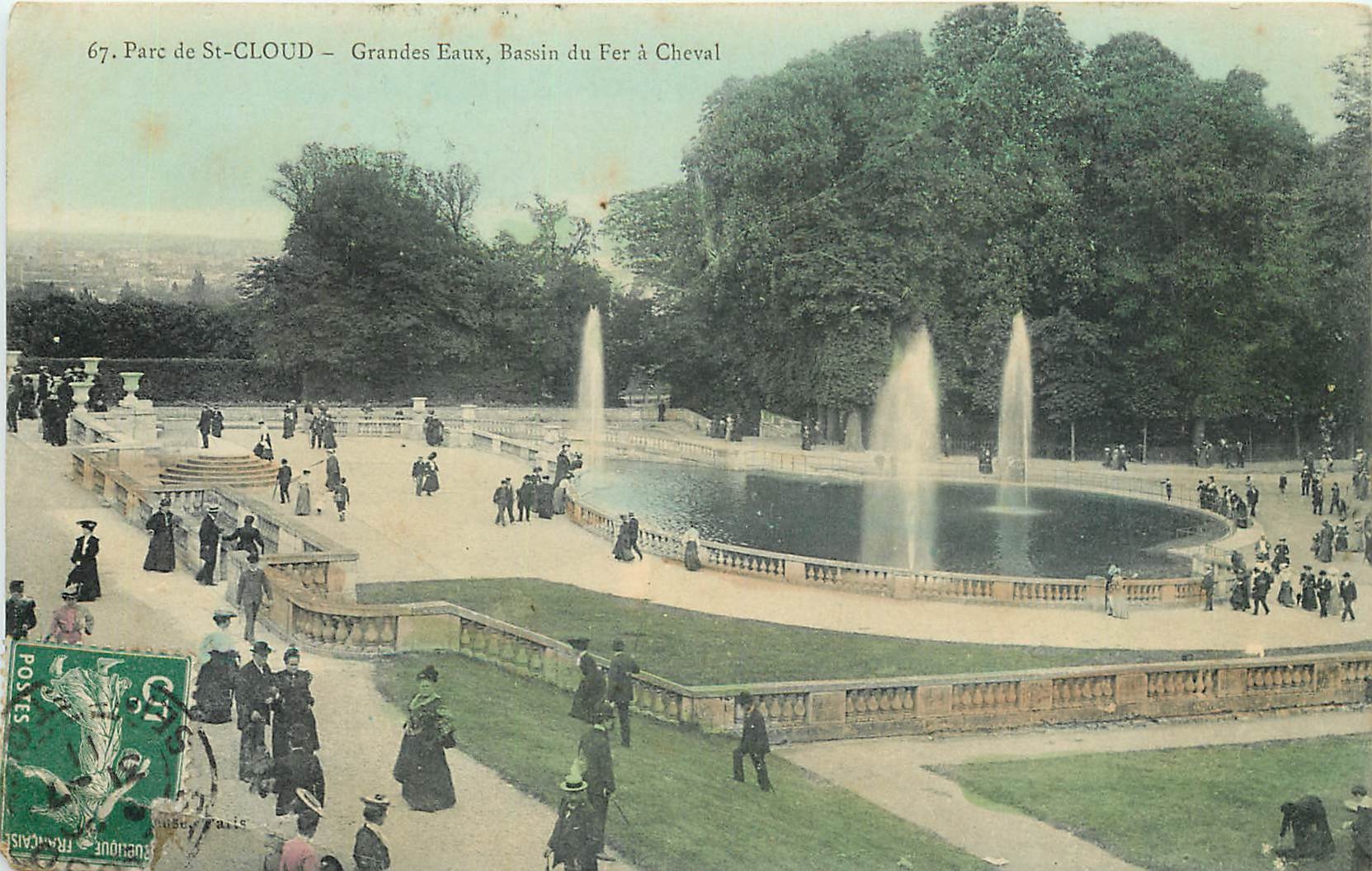 CPA Parc de St Cloud Grandes Eaux Bassin du Fer a Cheval 
