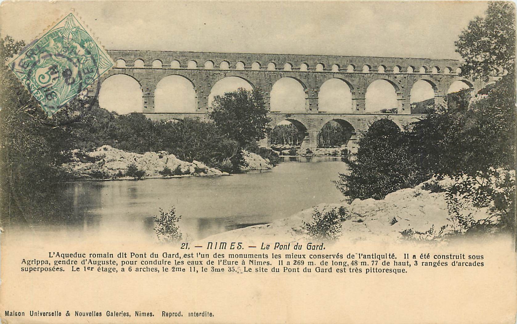 CPA Nimes Le Pont du Gard 